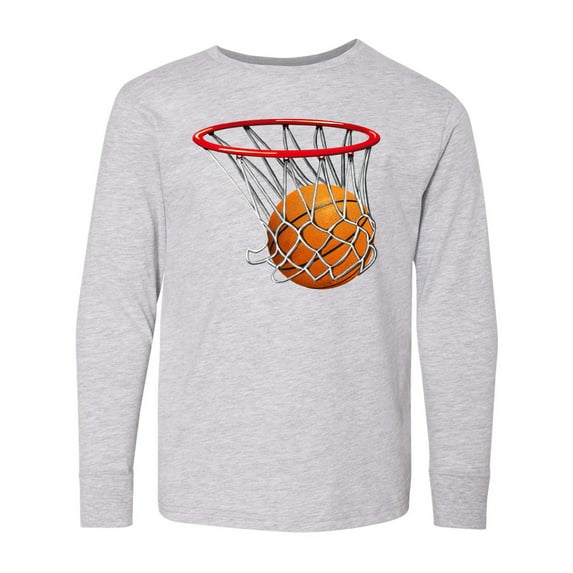 Inktastic Basketball Swish Long Sleeve Youth T-Shirt