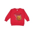 thumbnail image 1 of Inktastic Basketball Swish Toddler Sweatshirt, 1 of 4