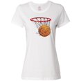 thumbnail image 1 of Inktastic Basketball Swish Women's T-Shirt, 1 of 5