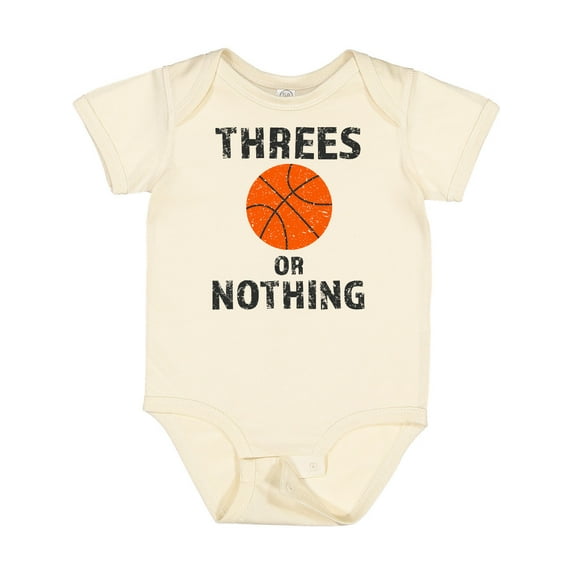Inktastic Basketball Threes or Nothing Boys or Girls Baby Bodysuit