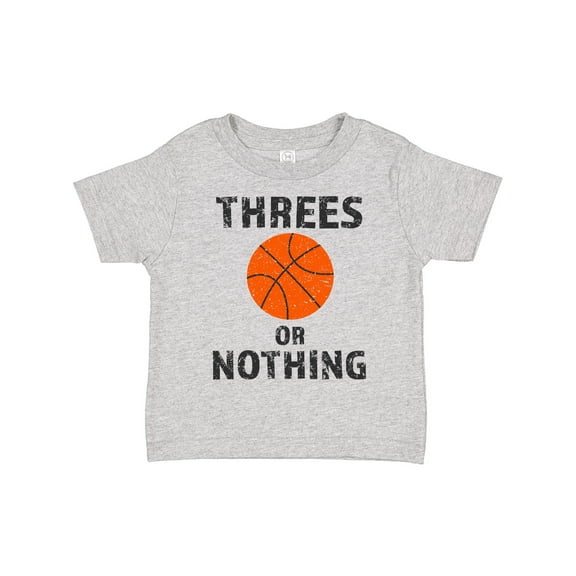 Inktastic Basketball Threes or Nothing Boys or Girls Toddler T-Shirt