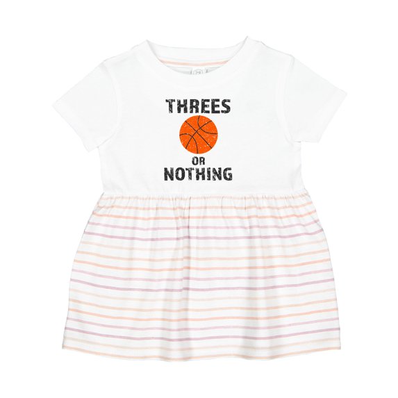 Inktastic Basketball Threes or Nothing Girls Baby Dress