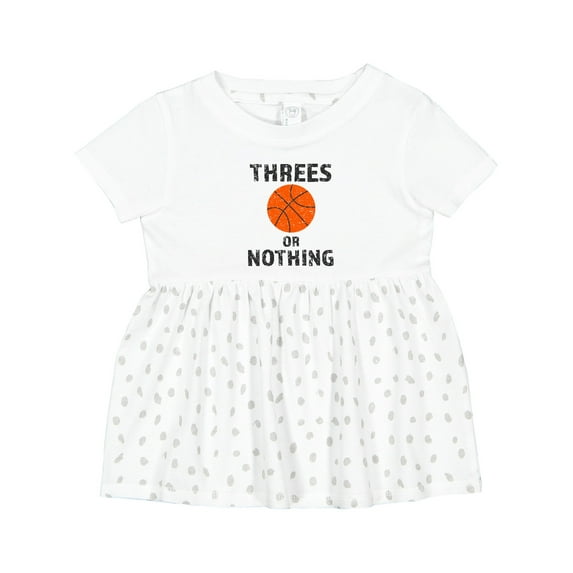 Inktastic Basketball Threes or Nothing Girls Baby Dress