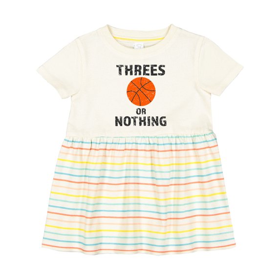 Inktastic Basketball Threes or Nothing Girls Baby Dress