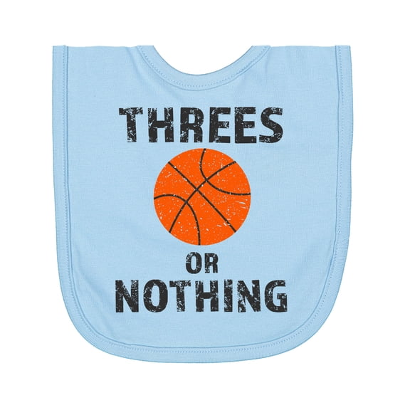 Inktastic Basketball Threes or Nothing Newborn Bib