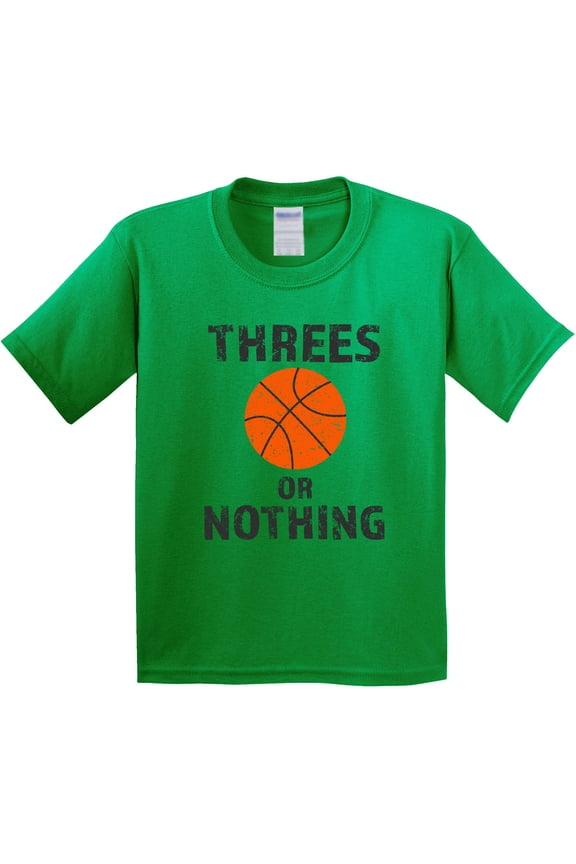 Basketball Threes or Nothing Youth T-Shirt