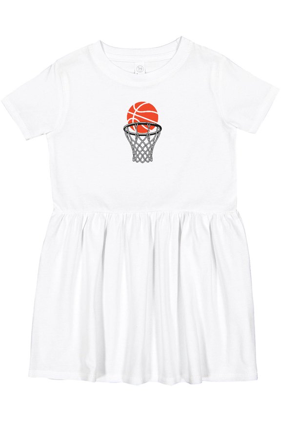 Basketball and Hoop Girls Toddler Dress