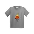 thumbnail image 1 of Inktastic Basketball and Hoop on Fire Youth T-Shirt, 1 of 5