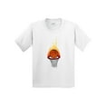 thumbnail image 1 of Inktastic Basketball and Hoop on Fire Youth T-Shirt, 1 of 5