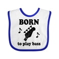 thumbnail image 1 of Inktastic Bass Guitar Music Born to Play Bass Boys or Girls Baby Bib, 1 of 4