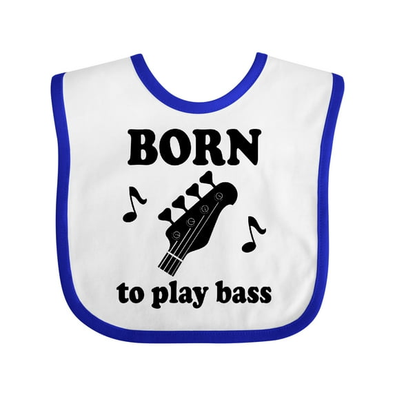 Inktastic Bass Guitar Music Born to Play Bass Boys or Girls Baby Bib