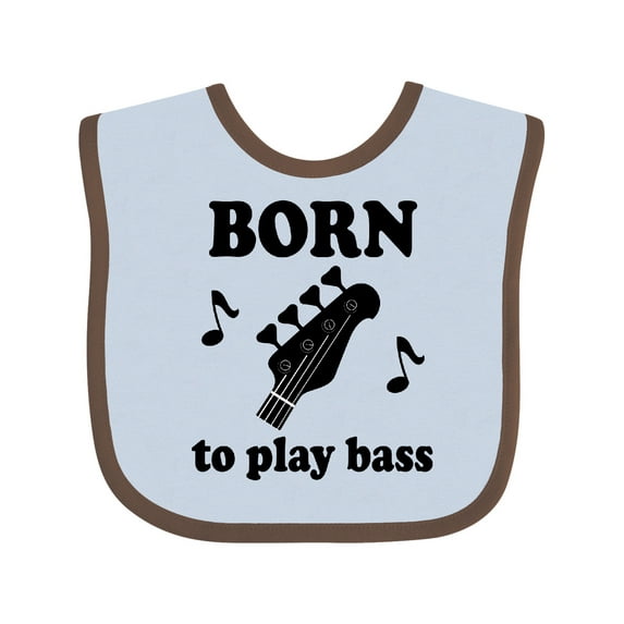 Inktastic Bass Guitar Music Born to Play Bass Boys or Girls Baby Bib