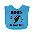 thumbnail image 1 of Inktastic Bass Guitar Music Born to Play Bass Boys or Girls Baby Bib, 1 of 4