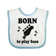 thumbnail image 1 of Inktastic Bass Guitar Music Born to Play Bass Boys or Girls Baby Bib, 1 of 4