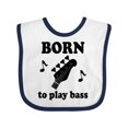 thumbnail image 1 of Inktastic Bass Guitar Music Born to Play Bass Boys or Girls Baby Bib, 1 of 4