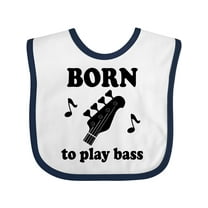 Inktastic Bass Guitar Music Born to Play Bass Boys or Girls Baby Bib