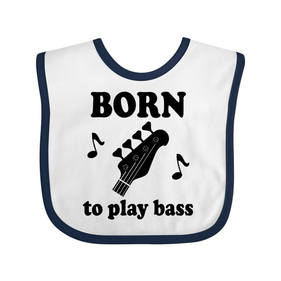 Inktastic Bass Guitar Music Born to Play Bass Boys or Girls Baby Bib