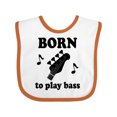 thumbnail image 1 of Inktastic Bass Guitar Music Born to Play Bass Boys or Girls Baby Bib, 1 of 4