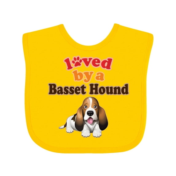 Inktastic Basset Hound Dog Lover Boys or Girls Baby Bib