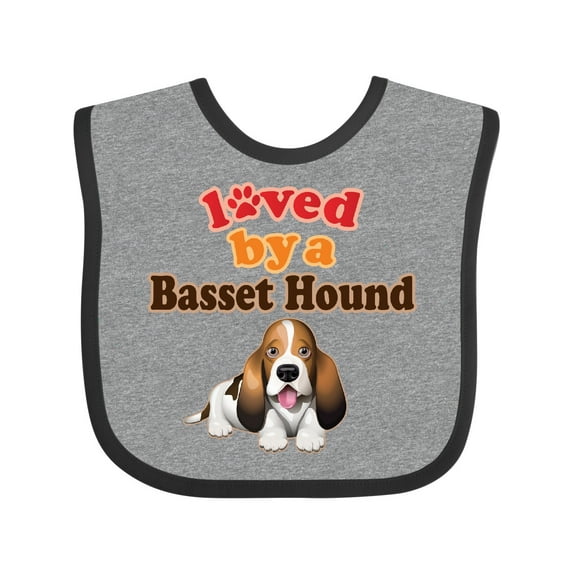 Inktastic Basset Hound Dog Lover Boys or Girls Baby Bib