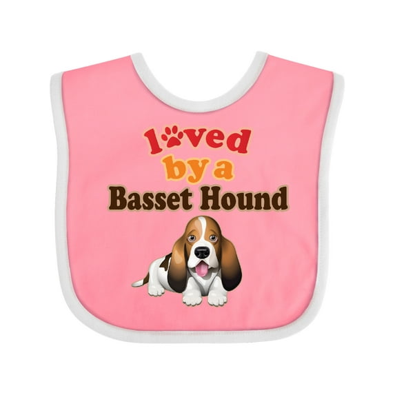 Inktastic Basset Hound Dog Lover Boys or Girls Baby Bib
