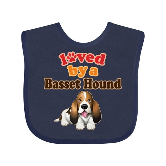 Inktastic Basset Hound Dog Lover Boys or Girls Baby Bib
