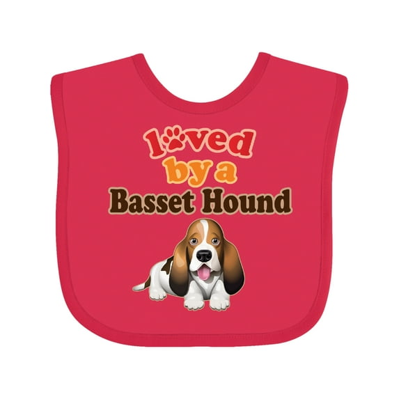 Inktastic Basset Hound Dog Lover Boys or Girls Baby Bib