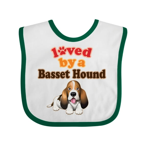 Inktastic Basset Hound Dog Lover Boys or Girls Baby Bib