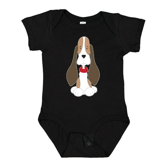 Inktastic Basset Hound with Floppy Ears Boys or Girls Baby Bodysuit