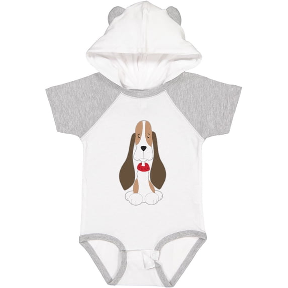 Inktastic Basset Hound with Floppy Ears Boys or Girls Baby Bodysuit