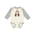 thumbnail image 1 of Inktastic Basset Hound with Floppy Ears Boys or Girls Long Sleeve Baby Bodysuit, 1 of 5