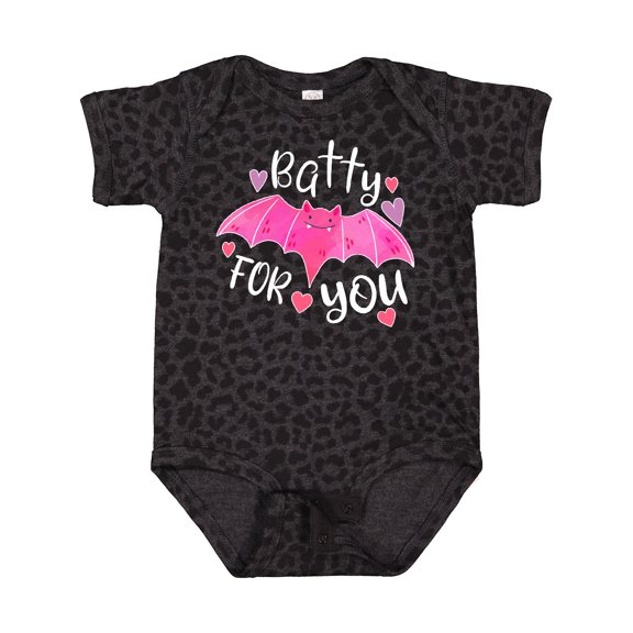 Inktastic Batty for You Pink Valentine Bat Boys or Girls Baby Bodysuit
