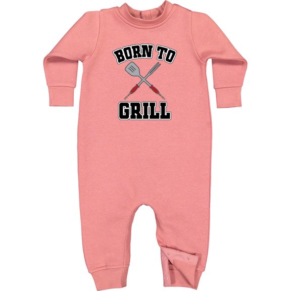 Inktastic Bbq Born to Grill Baby Fleece Romper