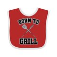 thumbnail image 1 of Inktastic Bbq Born to Grill Boys or Girls Baby Bib, 1 of 4