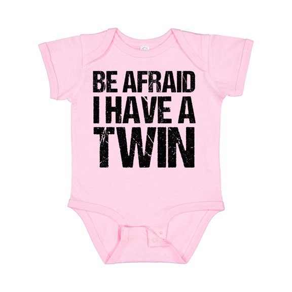 Inktastic Be Afraid I Have a Twin Boys or Girls Baby Bodysuit