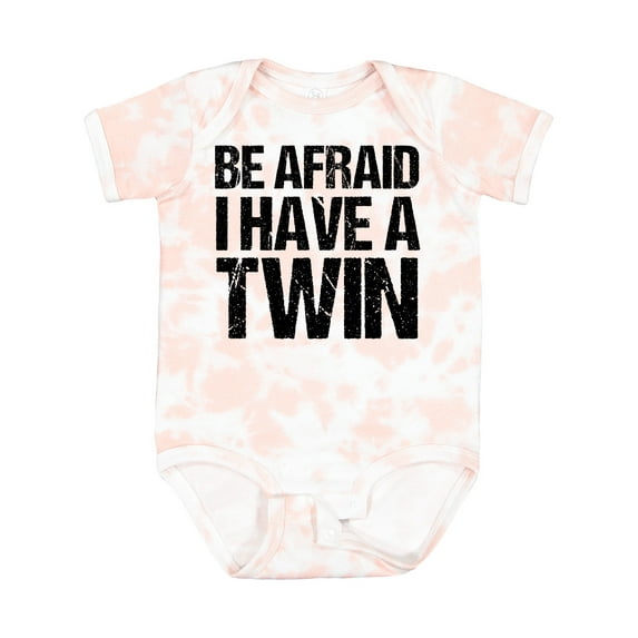 Inktastic Be Afraid I Have a Twin Boys or Girls Baby Bodysuit