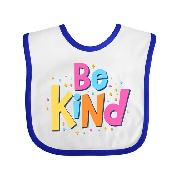 Inktastic Be Kind Inspirational Quote in Color Boys or Girls Baby Bib