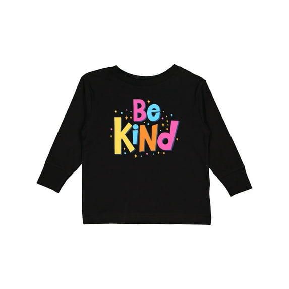 Inktastic Be Kind Inspirational Quote in Color Boys or Girls Long Sleeve Toddler T-Shirt