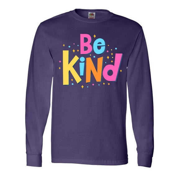 Inktastic Be Kind Inspirational Quote in Color Long Sleeve T-Shirt