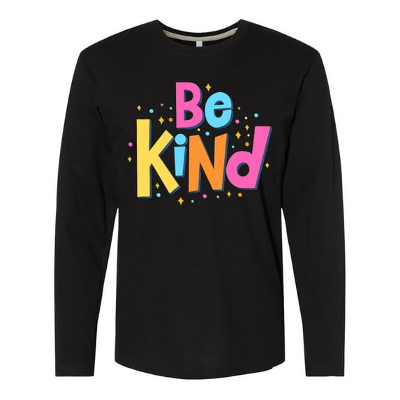 Inktastic Be Kind Inspirational Quote in Color Long Sleeve T-Shirt