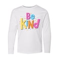thumbnail image 1 of Inktastic Be Kind Inspirational Quote in Color Long Sleeve Youth T-Shirt, 1 of 5