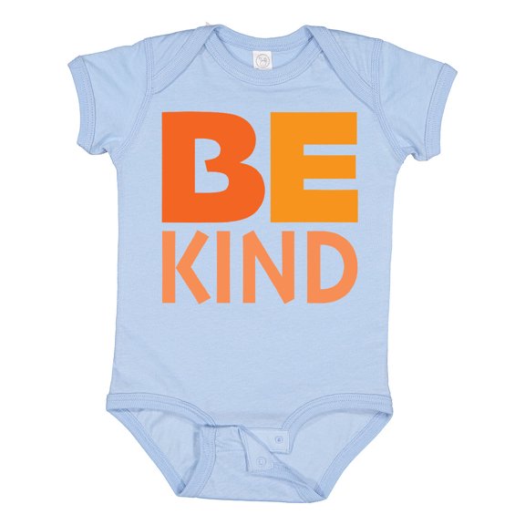 Inktastic Be Kind Logo In Orange Boys or Girls Baby Bodysuit