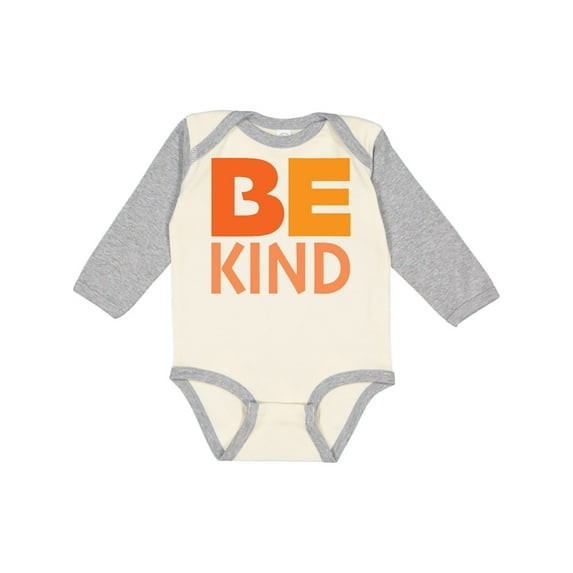 Inktastic Be Kind Logo In Orange Boys or Girls Long Sleeve Baby Bodysuit