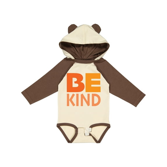 Inktastic Be Kind Logo In Orange Boys or Girls Long Sleeve Baby Bodysuit