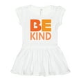 thumbnail image 1 of Inktastic Be Kind Logo In Orange Girls Toddler Dress, 1 of 5