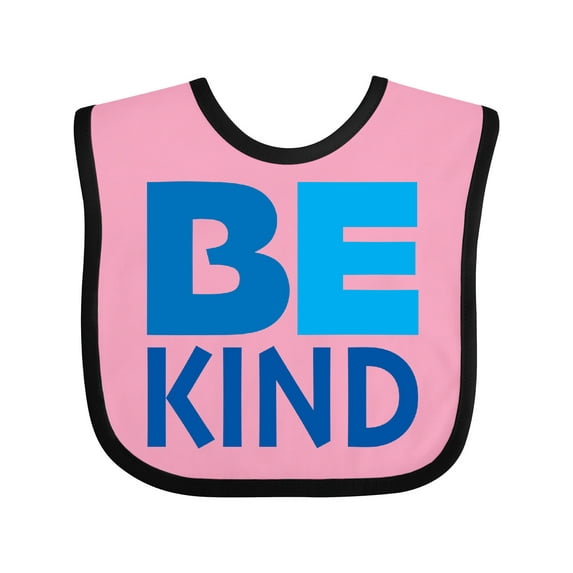 Inktastic Be Kind Logo in Blue Boys or Girls Baby Bib