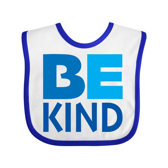 Inktastic Be Kind Logo in Blue Boys or Girls Baby Bib