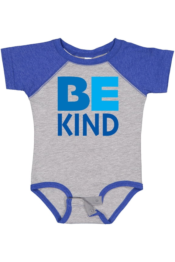 Be Kind Logo in Blue Boys or Girls Baby Bodysuit