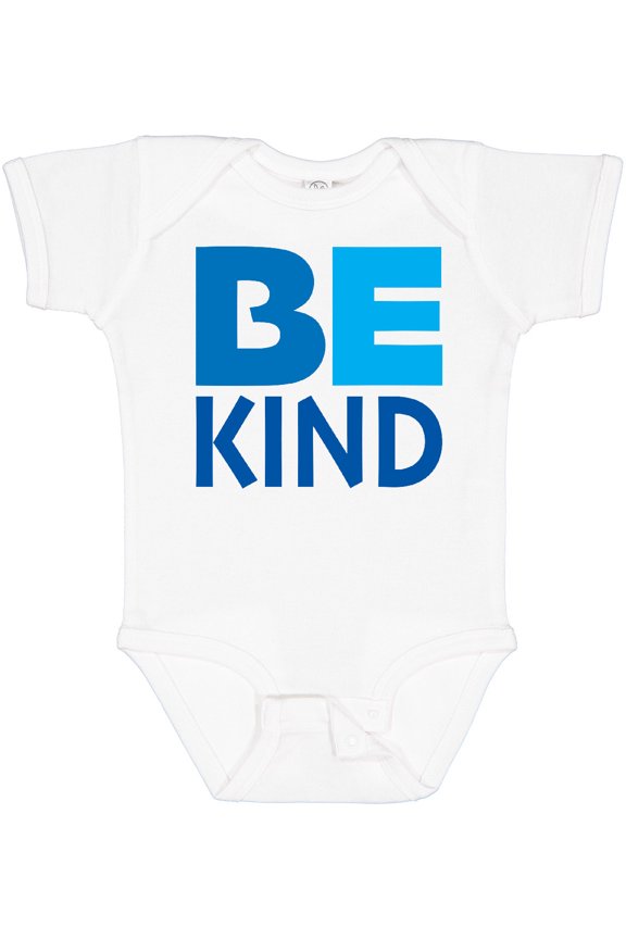Be Kind Logo in Blue Boys or Girls Baby Bodysuit