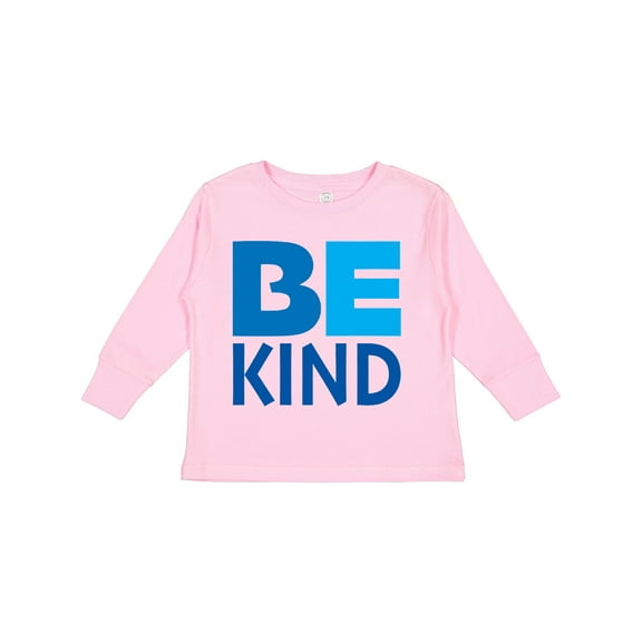 Inktastic Be Kind Logo in Blue Boys or Girls Long Sleeve Toddler T-Shirt